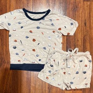 Larkspur Bamboo Baseball Jogger Short Matching Set